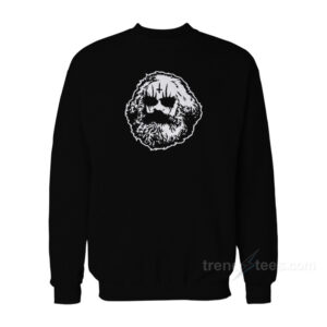 Karl Marx in Black Metal Corpse Paint Sweatshirt