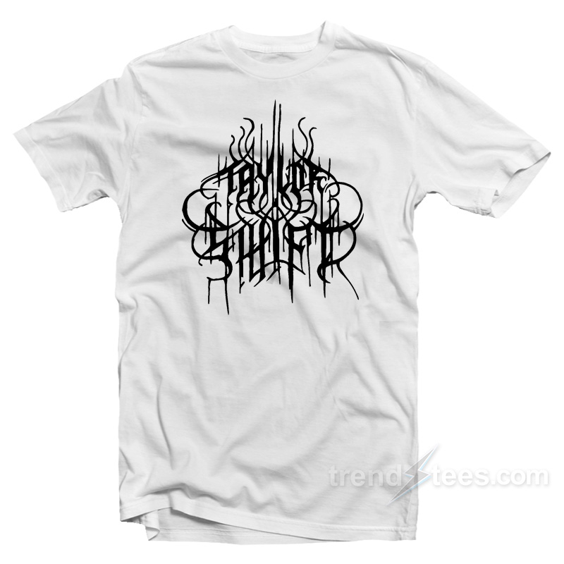 Taylor Swift Black Metal Band Logo T-Shirt
