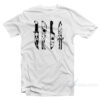 Horror Movie Characters in Knives T-Shirt