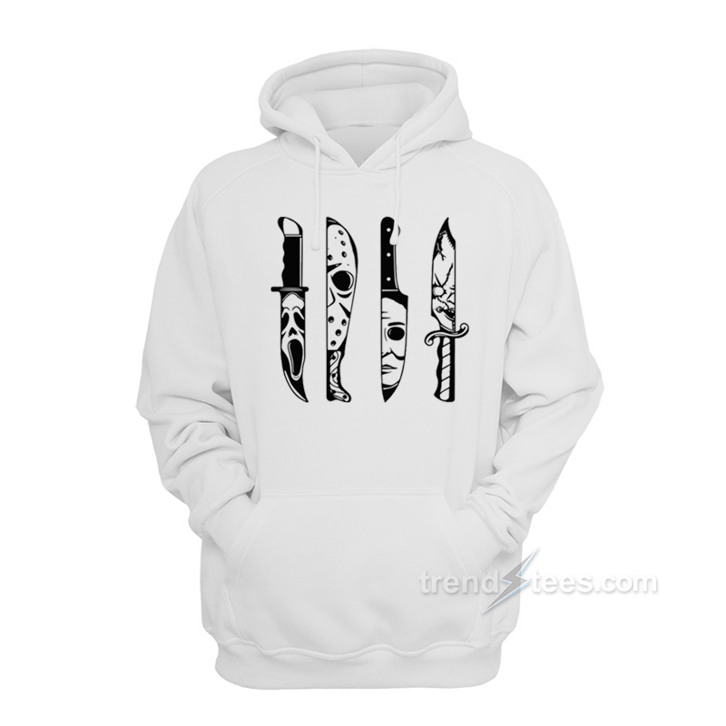 Horror Movie Characters in Knives Hoodie