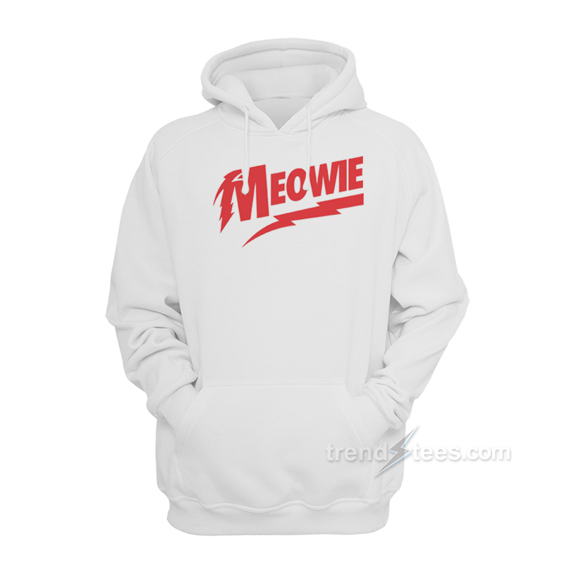 Meowie David Bowie Logo Hoodie