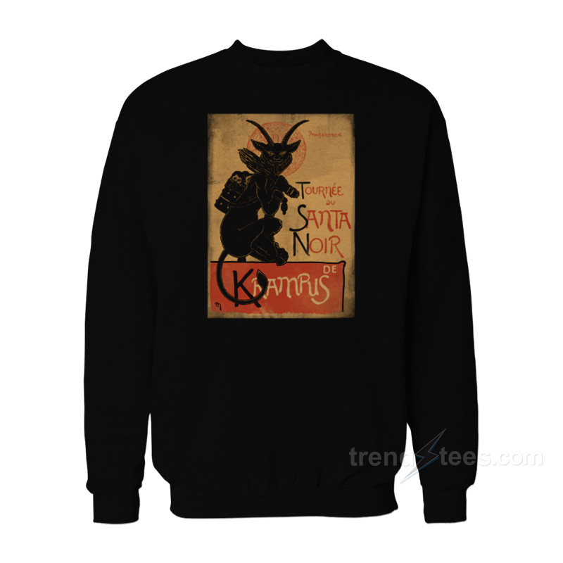 Merry Krampus Tournee Du Santa Noir De Krampus Sweatshirt