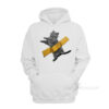 Cute Taped Little Blue Cat Hoodie