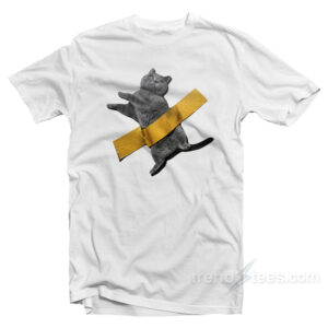 Cute Taped Little Blue Cat T-Shirt