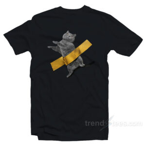 Cute Taped Little Blue Cat T-Shirt