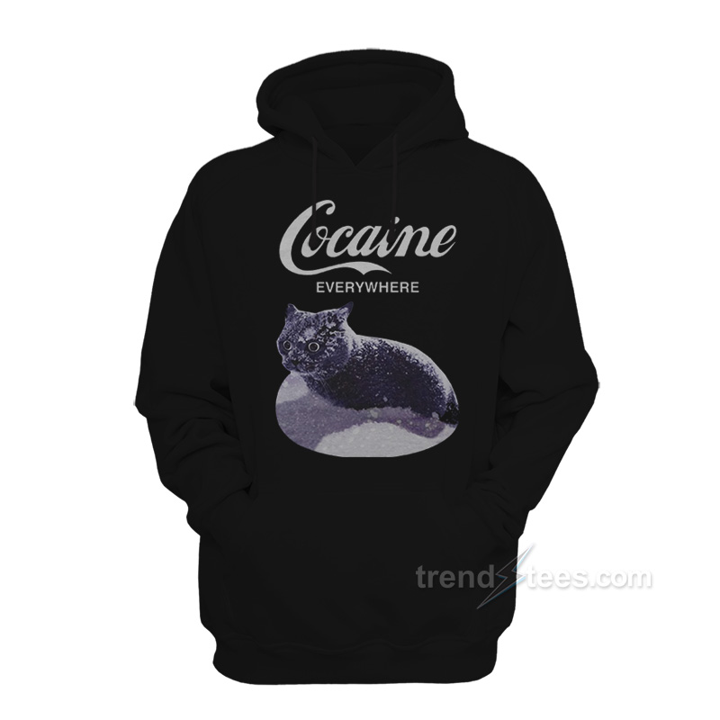 Snow Cat Cocaine Everywhere Hoodie