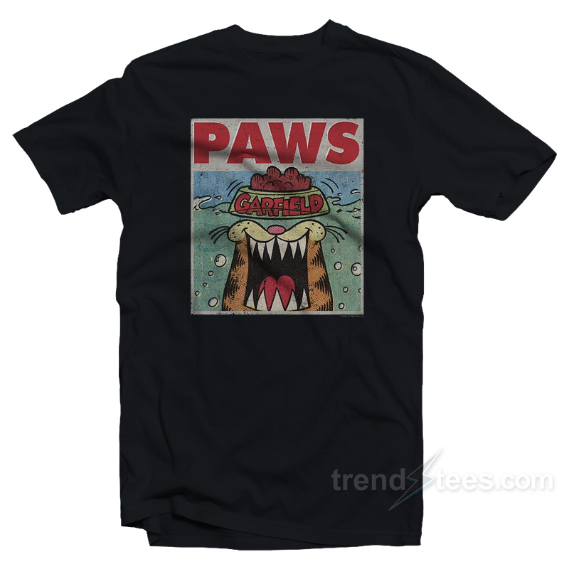 Paws Garfield Jaws Parody T-Shirt