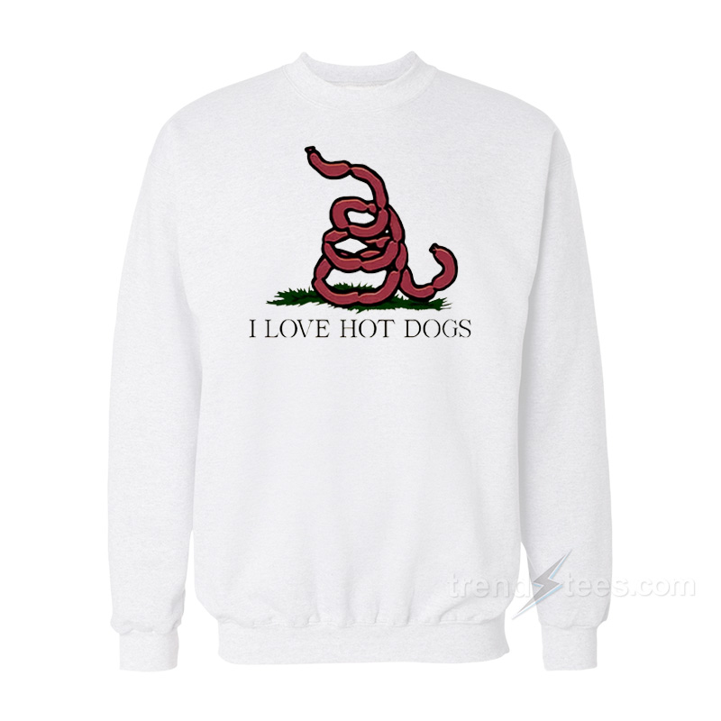 I Love Hot Dog Flag Sweatshirt
