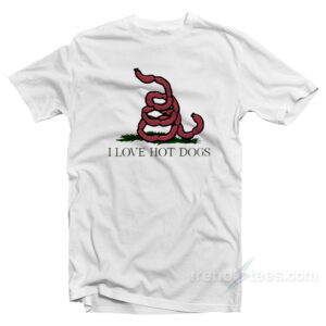 I Love Hot Dog Flag T-Shirt