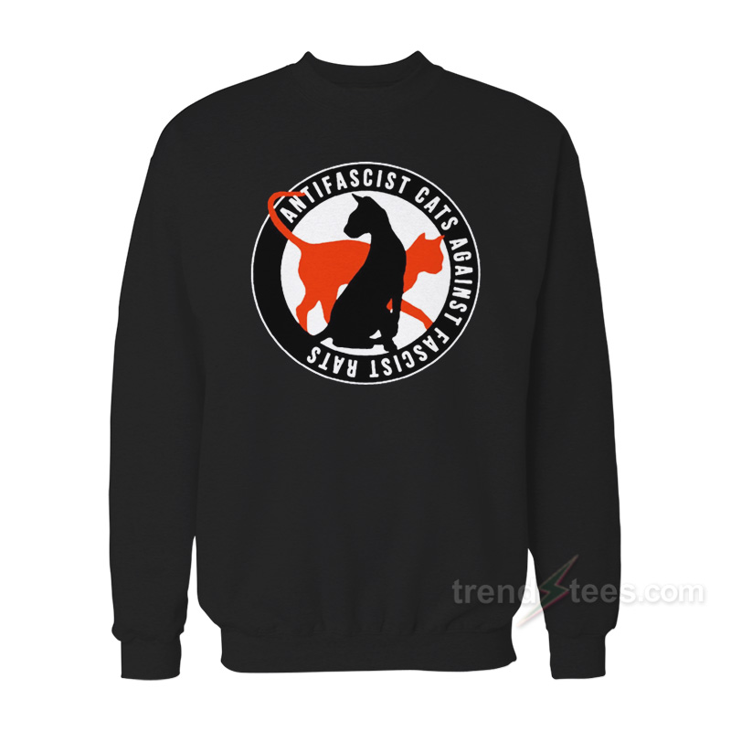 Cats Antifa Anti-Fascist Sweatshirt