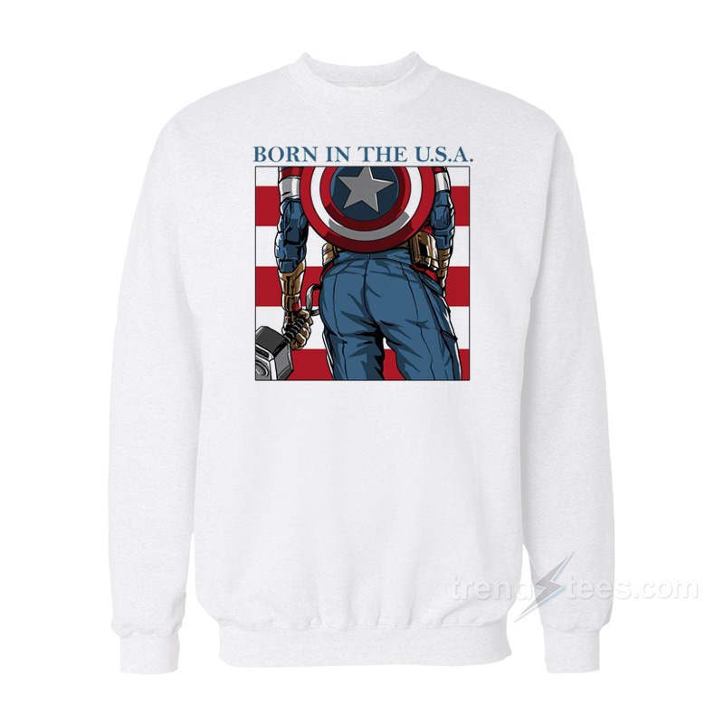 Captain America Born In The USA Sweatshirt