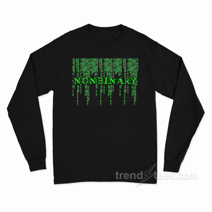 Non Binary Code Matrix Long Sleeve Shirt