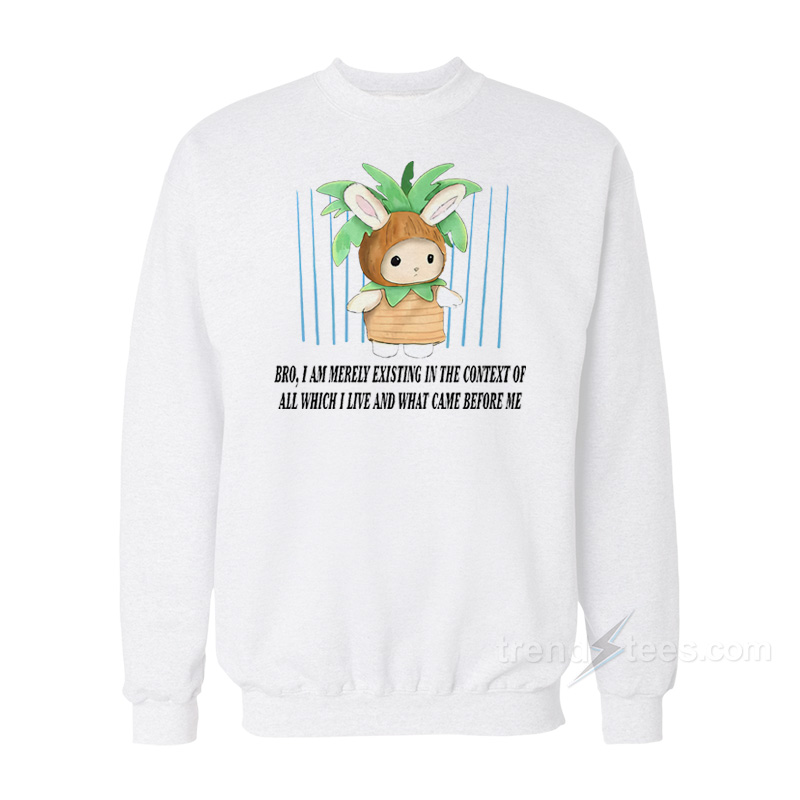 Bro I Am Merely Existing In The Context Of All Which I Live And What Came Before Me Sweatshirt