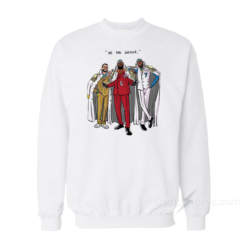 Stephen Curry Lebron James Kevin Durant We Are Justice Admirals One Piece Sweatshirt