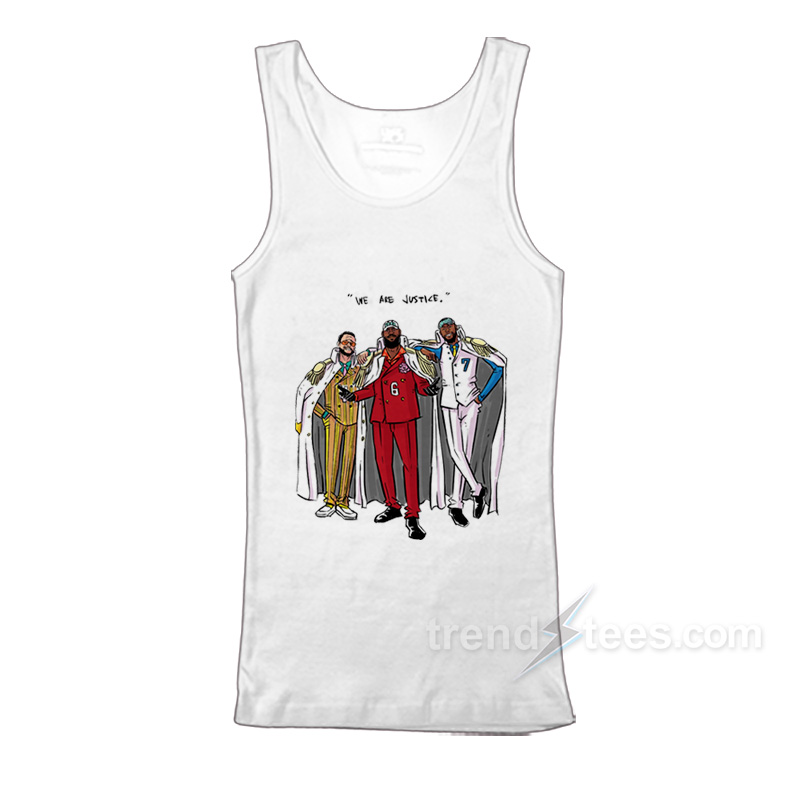 Stephen Curry Lebron James Kevin Durant We Are Justice Admirals One Piece Tank Top