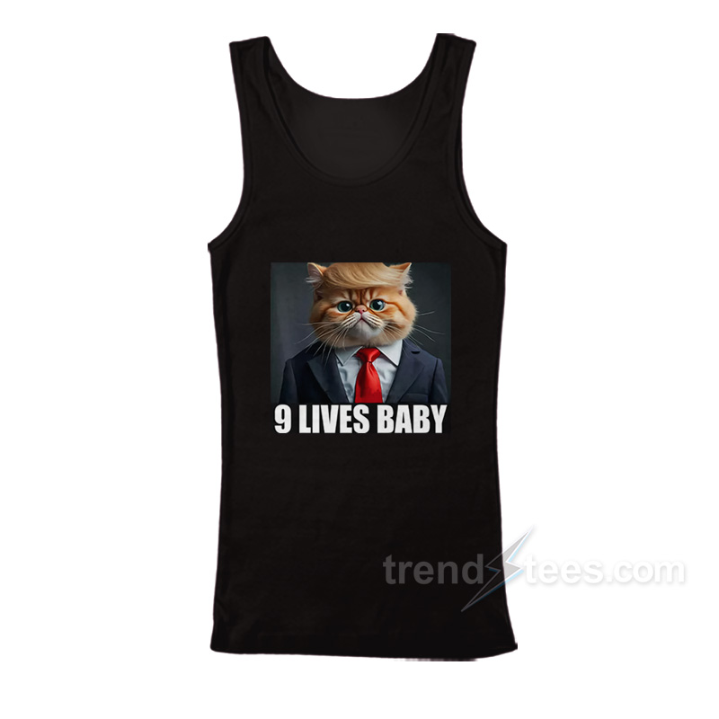 Trump Cat 9 Lives Baby Tank Top