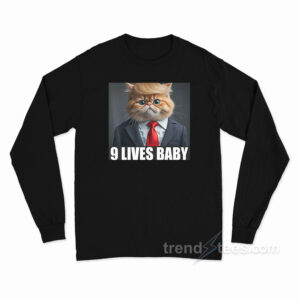 Trump Cat 9 Lives Baby Long Sleeve Shirt
