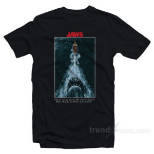 Jaws Shark Chasing Boat T-Shirt