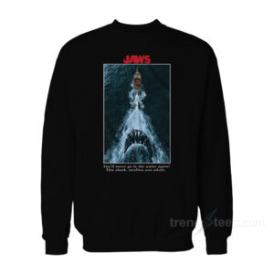 Jaws Shark Chasing Boat Sweatshirt