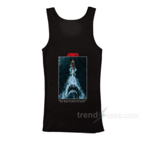 Jaws Shark Chasing Boat Tank Top