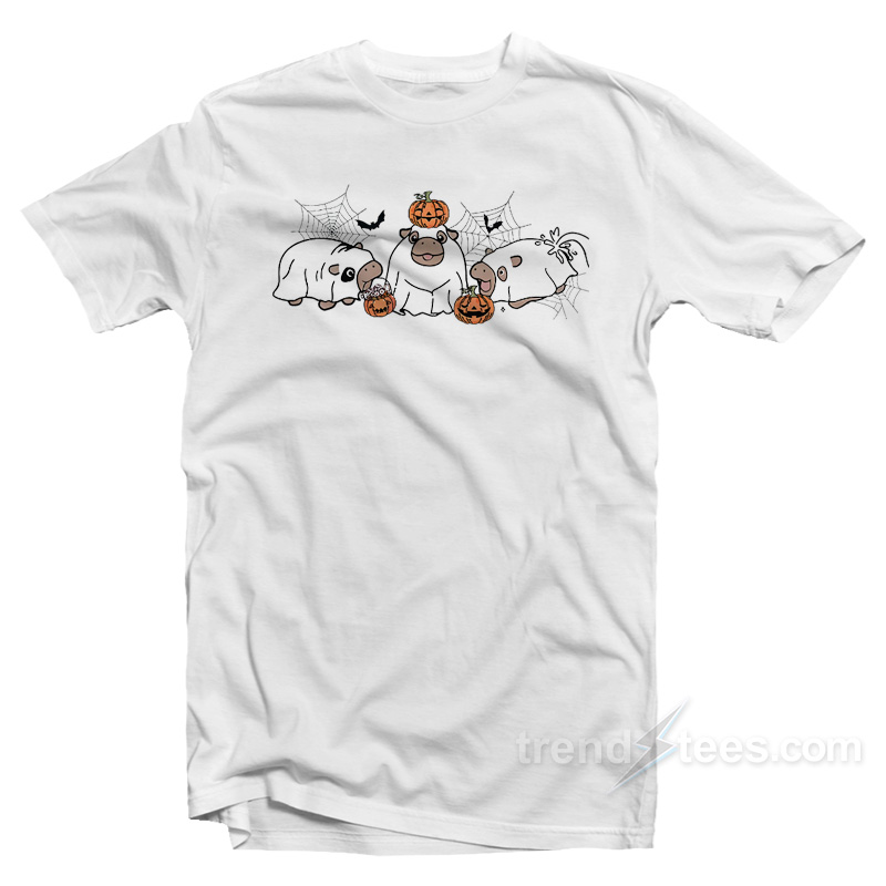 Moo Deng Ghost Halloween T-Shirt