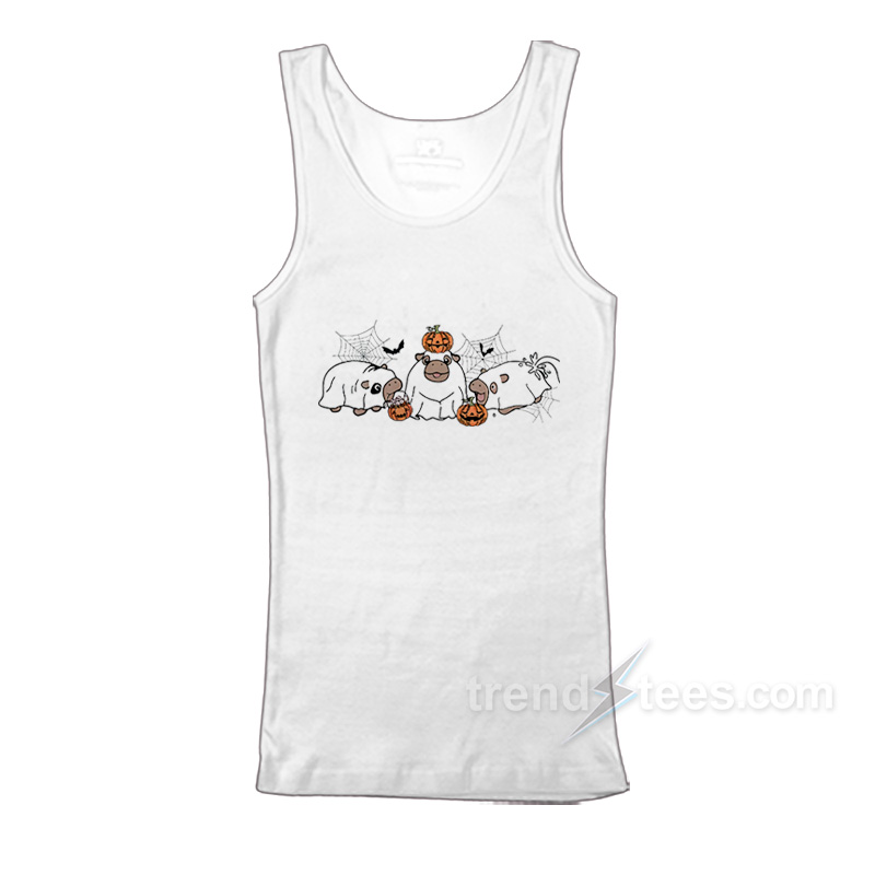 Moo Deng Ghost Halloween Tank Top