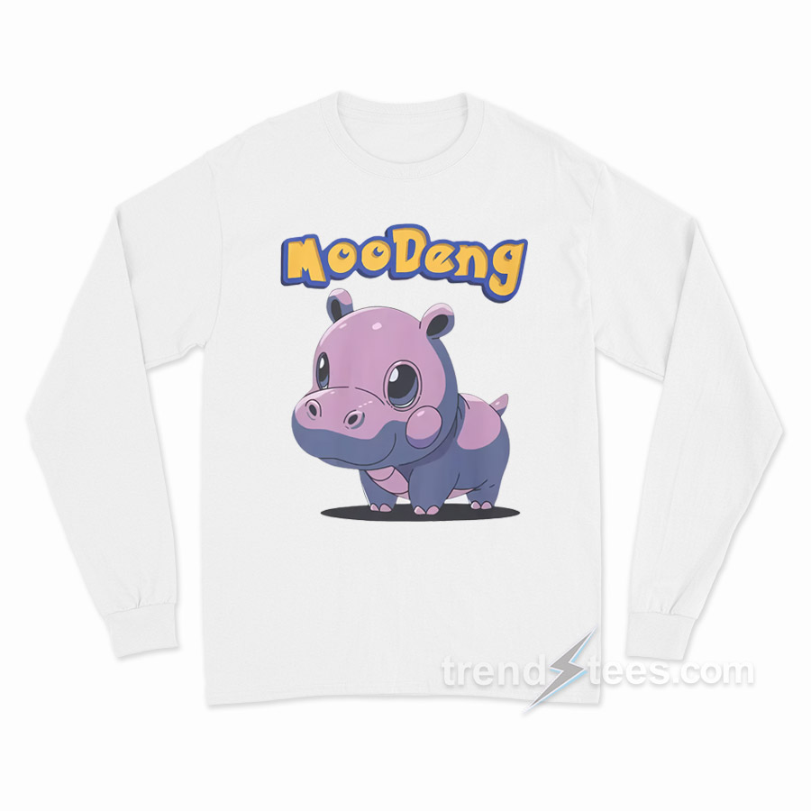 Moo Deng Pokemon Long Sleeve Shirt