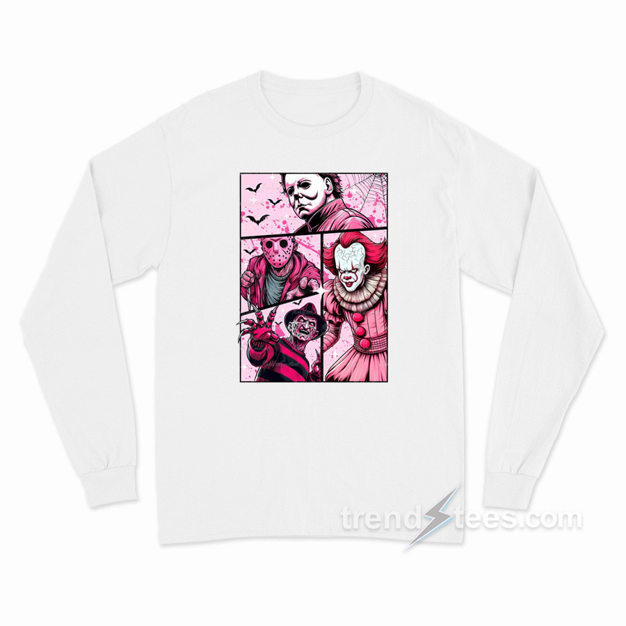 Pink Series Killer Halloween Long Sleeve Shirt