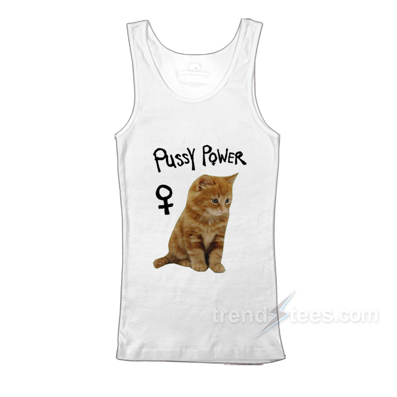 Pussy Power Funny Cat Meme Tank Top