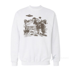 Ufo Western Vintage Cowboy Sweatshirt