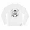 Da Vinci Vitruvian Man Drummer Long Sleeve Shirt