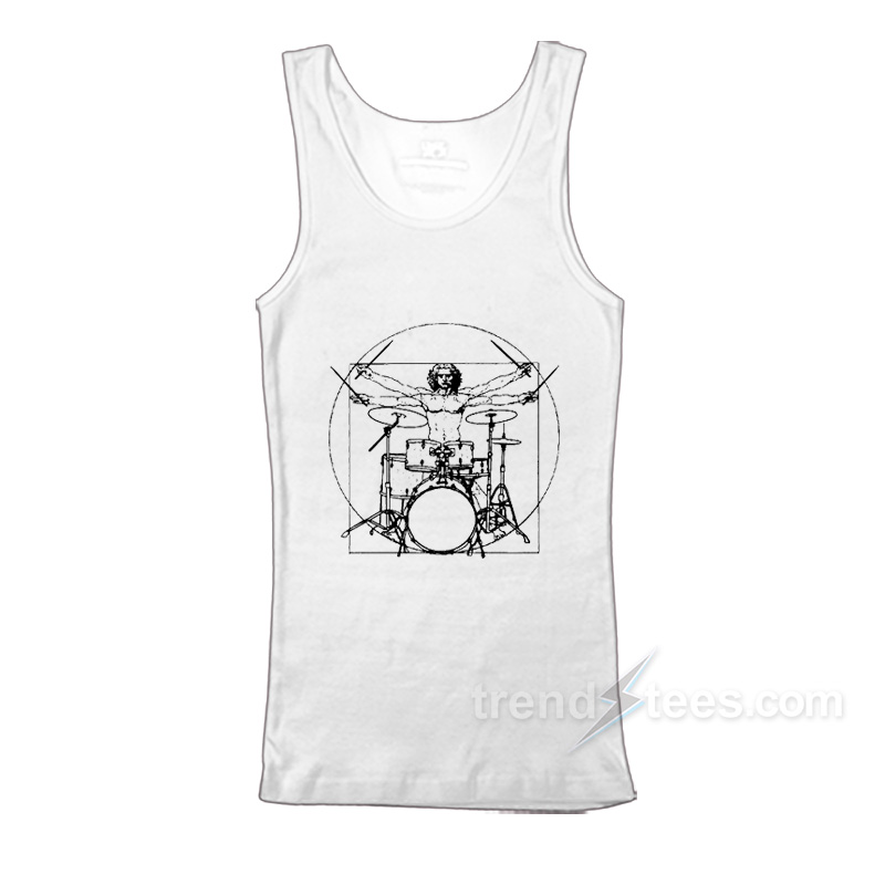 Da Vinci Vitruvian Man Drummer TankTop