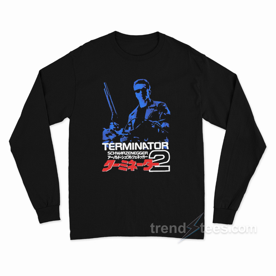 Terminator 2 Schwarzenegger Judgment Day Japanese Long Sleeve Shirt