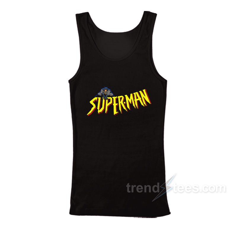 Batman Superman Spiderman Confused Heroes Tank Top