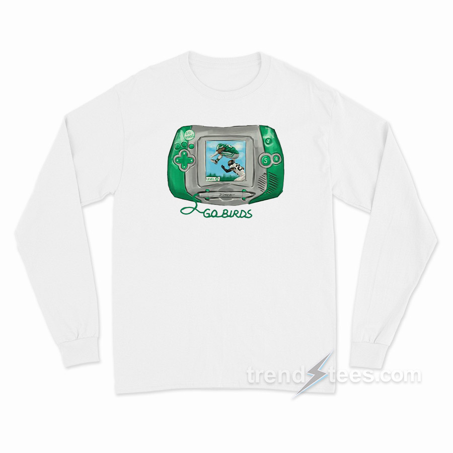 Go Birds Retro Saquon Barkley No-Look Hurdle Long Sleeve Shirt