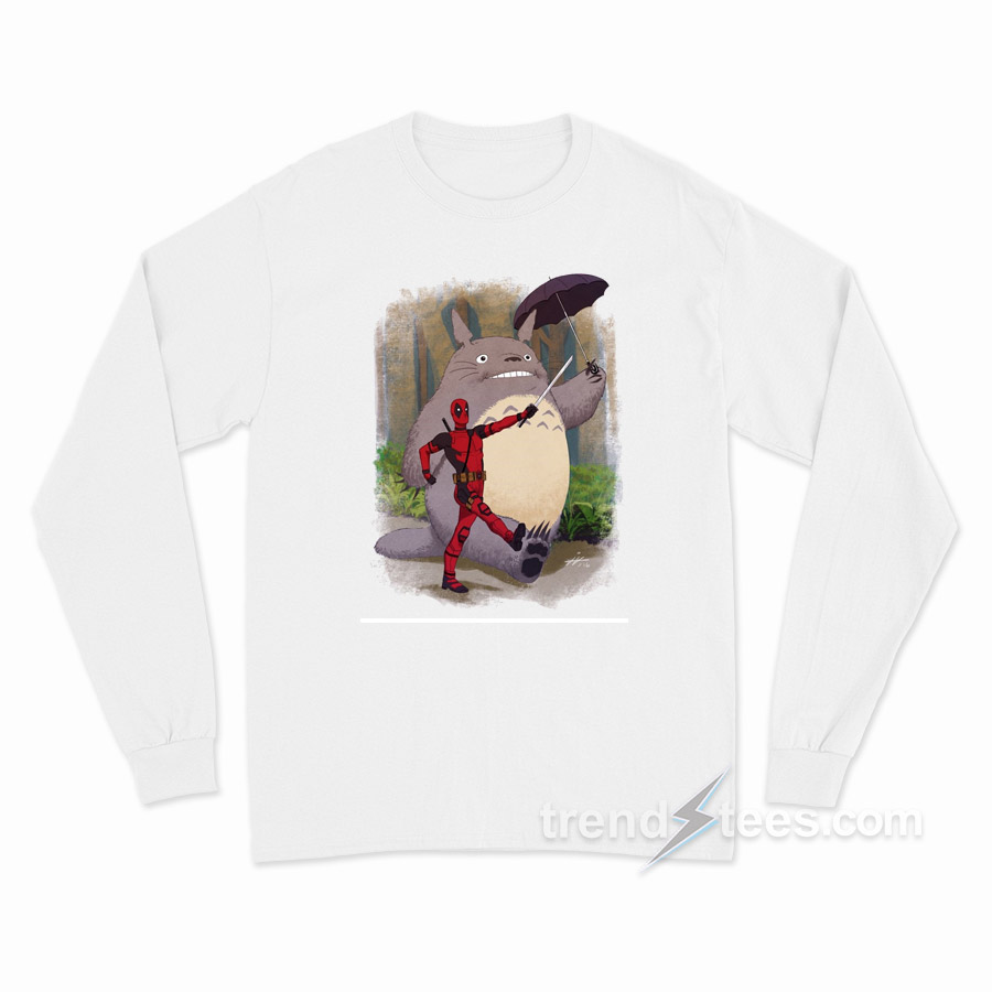 My Neighbor Totoro And Deadpool Long Sleeve Shirt