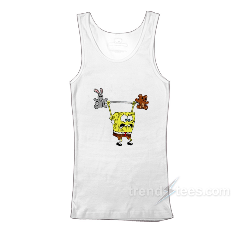 Spongebob Lifting Teddy Bear Tank Top