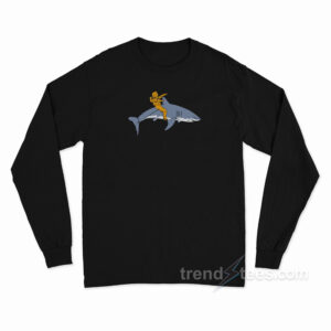 Jimmy Chance Raising Hope Diver Riding A Shark Long Sleeve Shirt