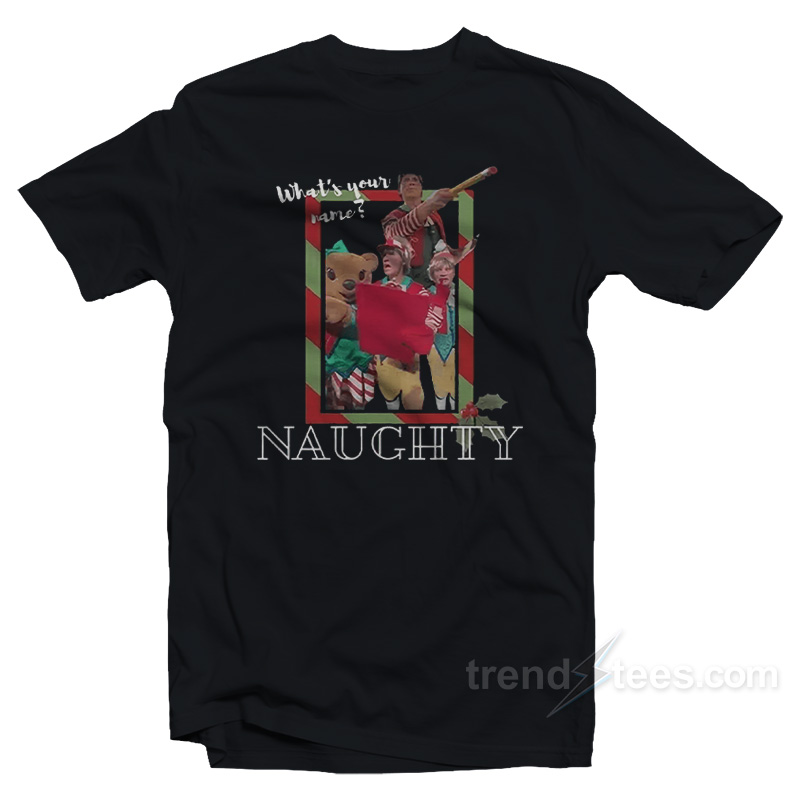 Tally The Elf Santa Disney 2024 What's Your Name Naughty T-Shirt