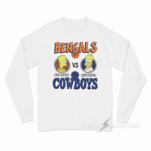 The Simpsons Cincinnati Bengals vs Dallas Cowboys Long Sleeve Shirt
