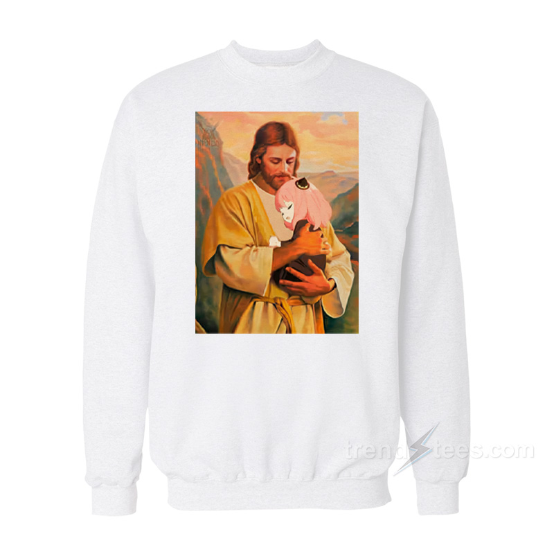 Jesus Hugging Anya Forger Spy x Family Sweatshirt