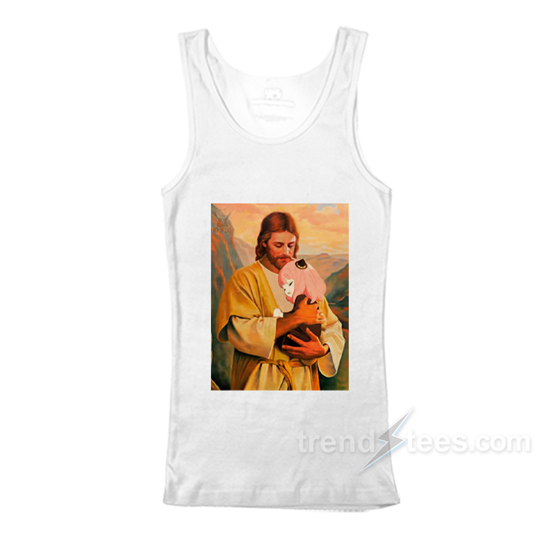 Jesus Hugging Anya Forger Spy x Family Tank Top