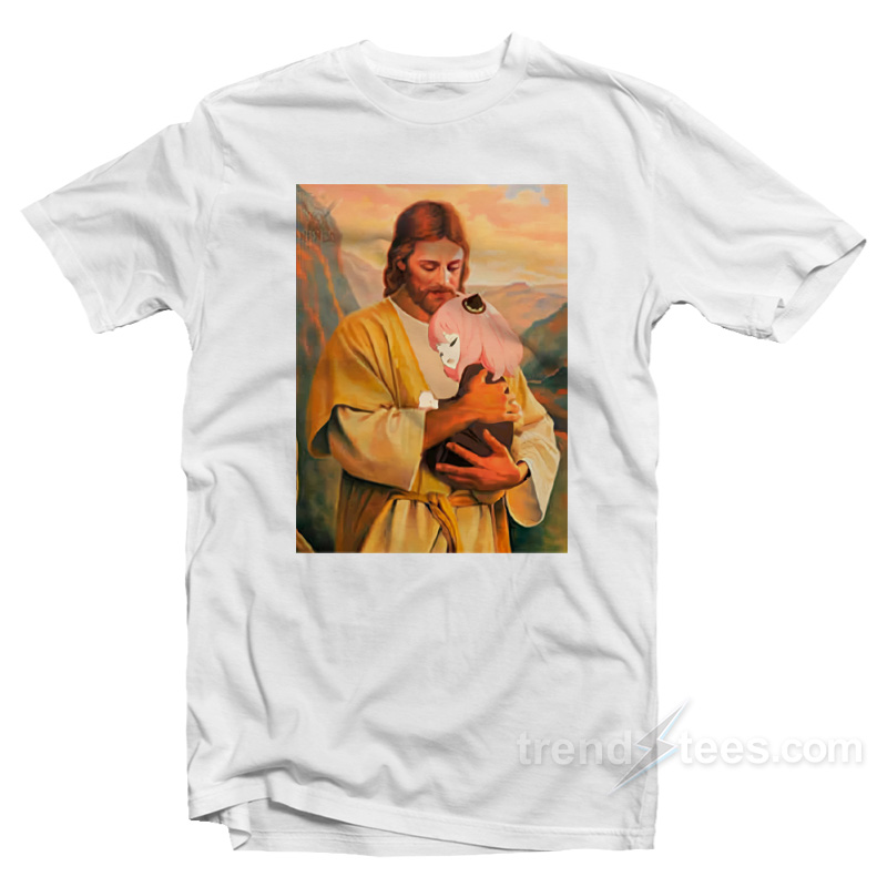 Jesus Hugging Anya Forger Spy x Family T-Shirt