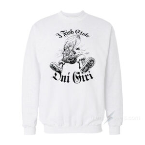 3 Fish Style Oni Giri Zoro Parody Sweatshirt