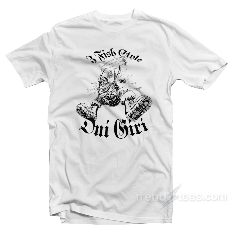 3 Fish Style Oni Giri Zoro Parody T-Shirt
