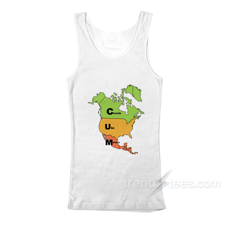 Cum Map Canada Usa Mexico TankTop
