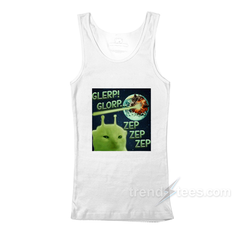 Glerp Glorp Funny Alien Cat Tank Top