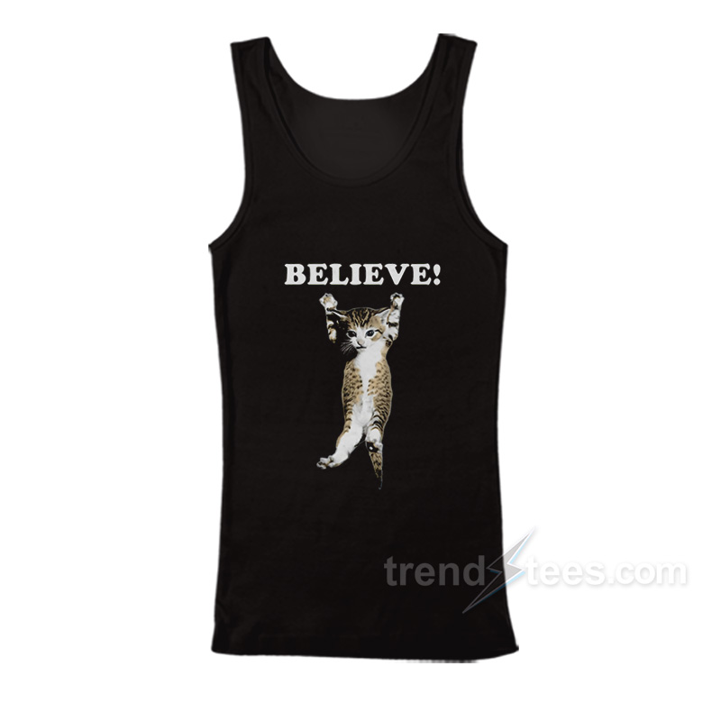 Believe Cat Poster Tank Top