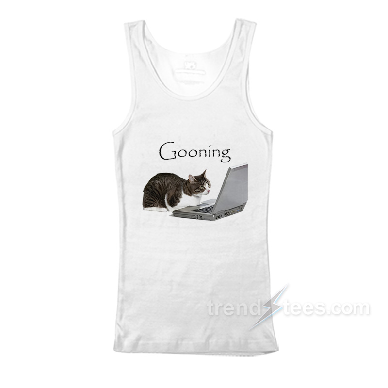 Gooning Cat Meme Tank Top