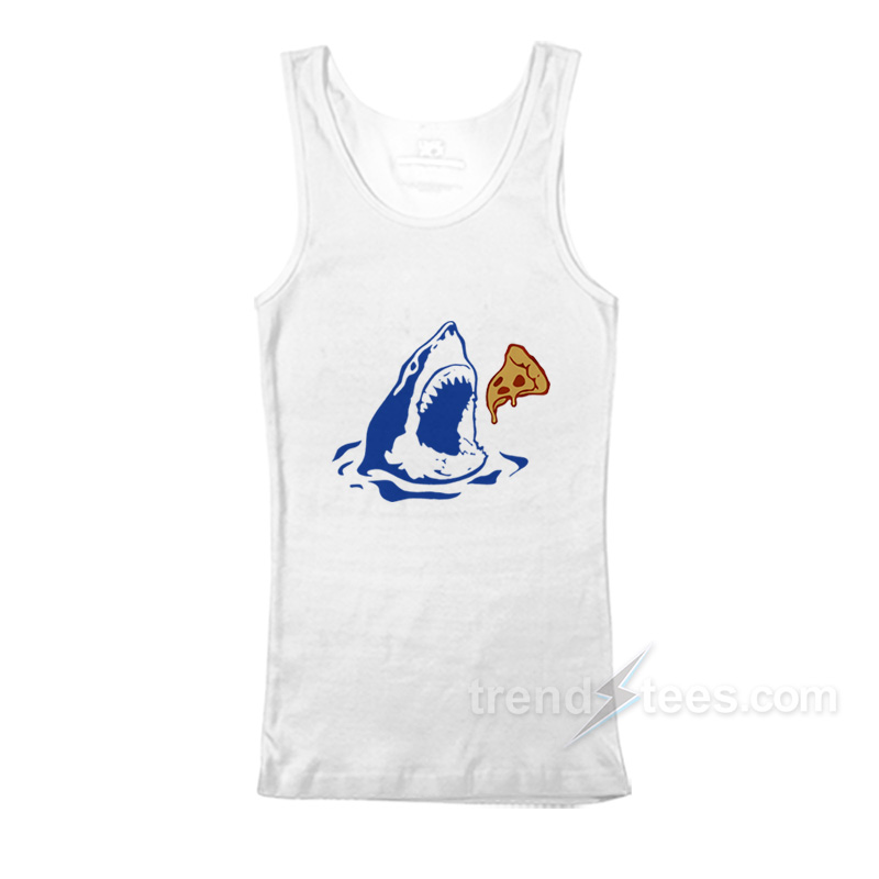 Shark Eating Pizza Tank Top